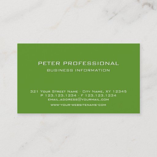 Customizable 27 Modern Professional Business Card apple green