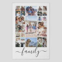 27 Photo Collage Personalized Faux Canvas Print