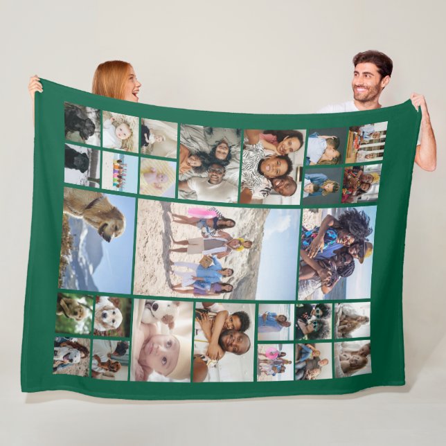 27 Photo Collage Personalized Fleece Blanket (In Situ)