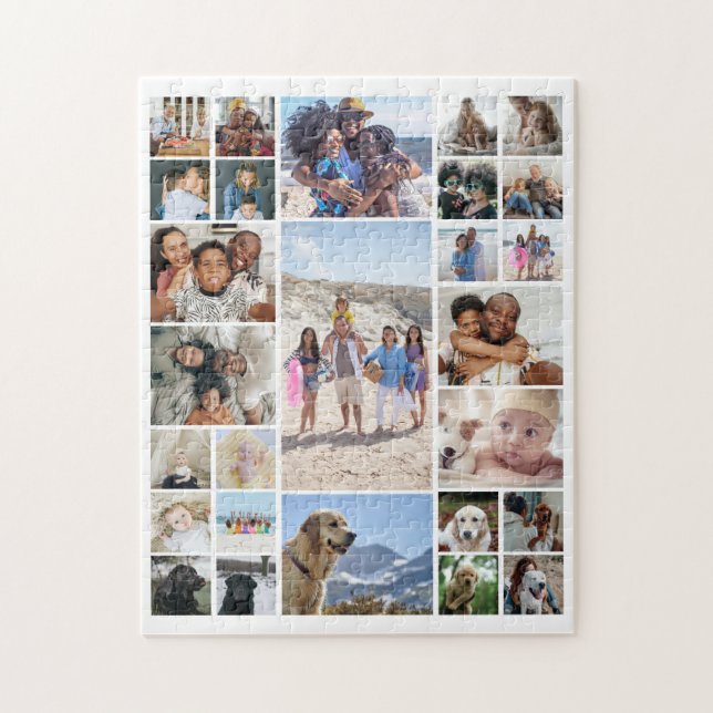 27 Photo Collage Personalized Jigsaw Puzzle (Vertical)