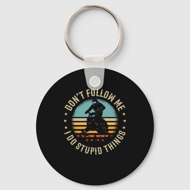 27.Snowmobile for a Snowmobile rider Keychain (Front)