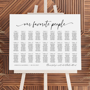 27 Tables Our Favorite People Seating Chart Plan Foam Board