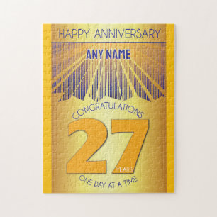 27 Year AA 12 Step Anniversary Personalized Jigsaw Puzzle