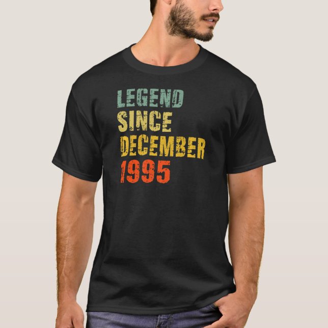 27 Year Old 27th Birthday Legend Since December 19 T-Shirt (Front)