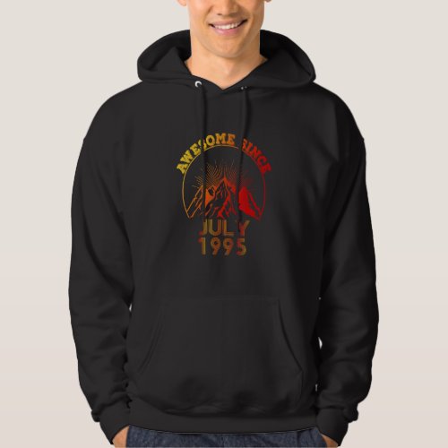 27 Year Old Awesome Since July 1995  27th Birthday Hoodie