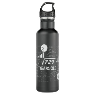 27 Year Old Bday Math Teacher 27th Birthday Gift Stainless Steel Water Bottle
