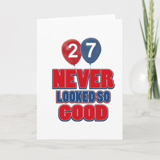 27 year old birthday designs card | Zazzle.com