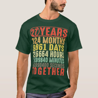 27 Year Wedding Anniversary Gifts for Her Him Coup T-Shirt