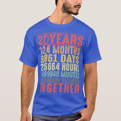 27 Year Wedding Anniversary Gifts for Her Him T_Shirt