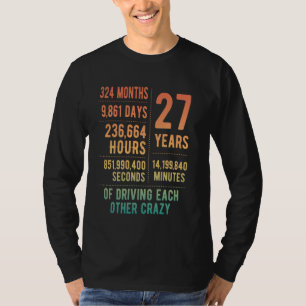 27 Years Married Funny 27th Wedding Anniversary T-Shirt