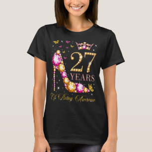 27 Years Of Being Awesome 27 Years Old 27th Birthd T-Shirt