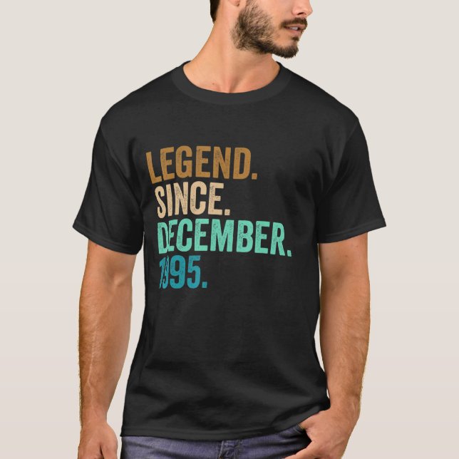 27 Years Old 27th Birthday Legend Since December 1 T-Shirt (Front)