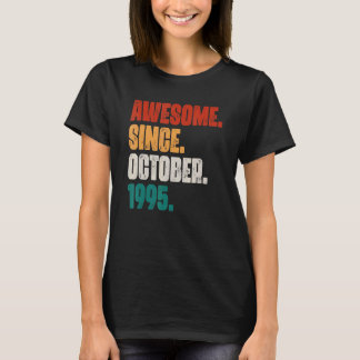 27 Years Old Awesome Since October 1995 27th Birth T-Shirt