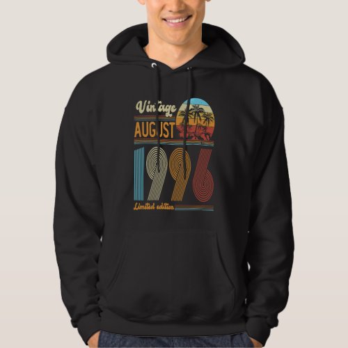 27 Years Old Birthday  Vintage August 1996 Women M Hoodie