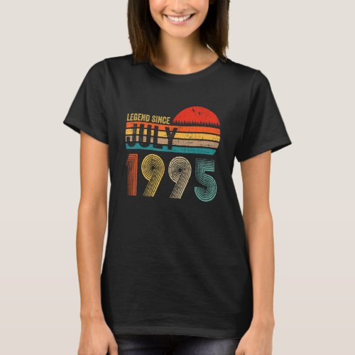 27 Years Old Retro Birthday  Legend Since July 199 T_Shirt