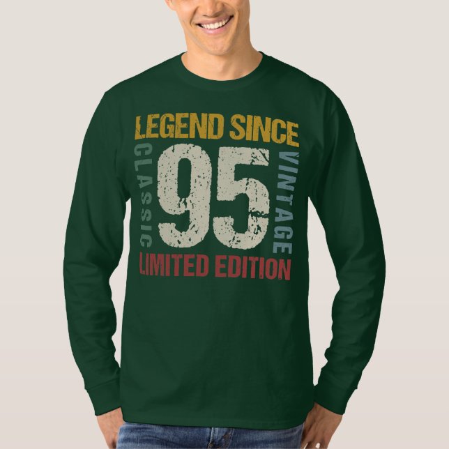 27 Years Old Vintage 1995 27th Birthday T-Shirt (Front)