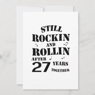 27th Anniversary - 27 Years Anniversary Couples Card