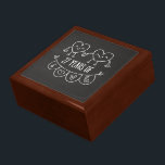 27th Anniversary Gift Chalk Hearts Keepsake Box<br><div class="desc">Cute two doodle hand drawn heart 27th year anniversary design.</div>