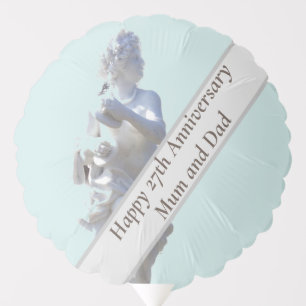 27th Anniversary Sculpture editable Balloon