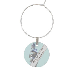 27th Anniversary Sculpture editable  Wine Charm