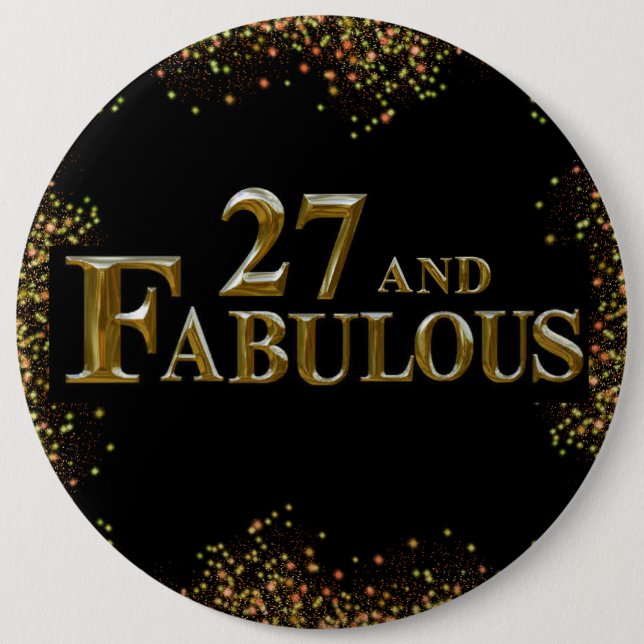27th  Birthday  Button (Front)