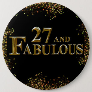 27th Birthday Button