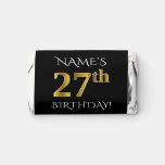 [ Thumbnail: 27th Birthday — Elegant, Faux Gold Look 27 + Name ]