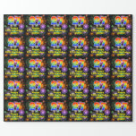 [ Thumbnail: 27th Birthday: Fun Fireworks, Rainbow Look # “27” Wrapping Paper ]