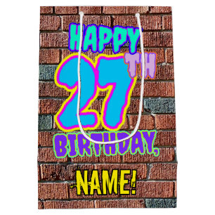 27th Birthday: Fun, Urban Graffiti Inspired Look Medium Gift Bag