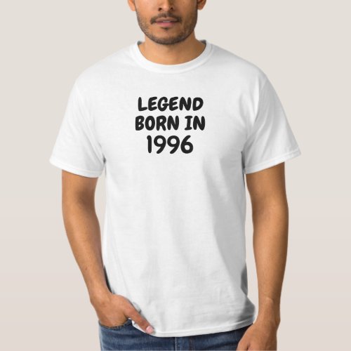 27th Birthday Gift men Vintage 1996 27 Years Old  T_Shirt