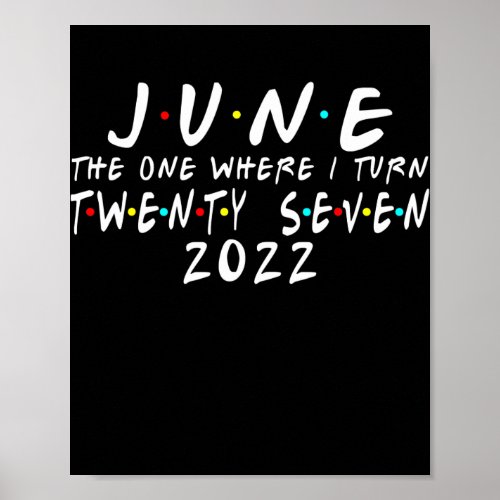 27th Birthday June The One Where I Turn 27 2022 Poster