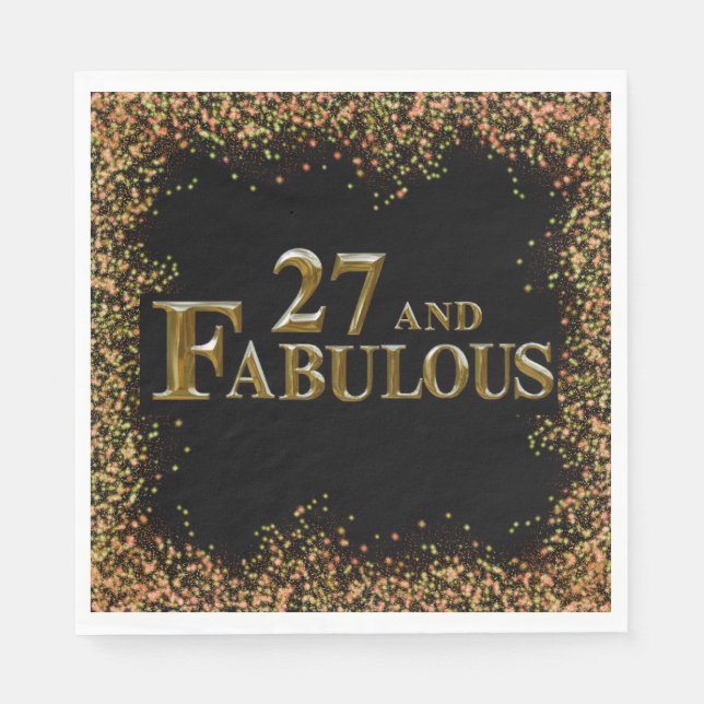 27th  Birthday  Napkins (Front)