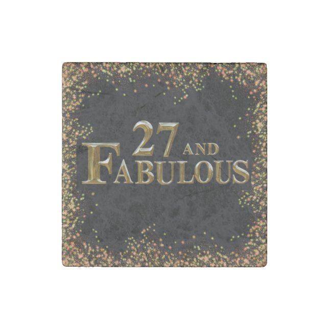27th  Birthday  Stone Magnet (Front)