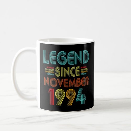 27th Birthday Vintage Legend Since November 1995 2 Coffee Mug