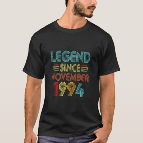 27th Birthday Vintage Legend Since November 1995 2 T_Shirt