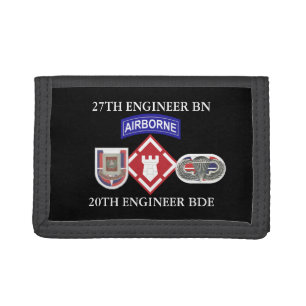 27TH ENGINEER BATTALION 20TH ENGINEER BRIGADE TRI-FOLD WALLET
