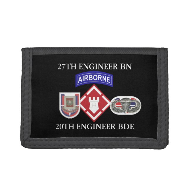27TH ENGINEER BATTALION 20TH ENGINEER BRIGADE  TRI-FOLD WALLET (Front)