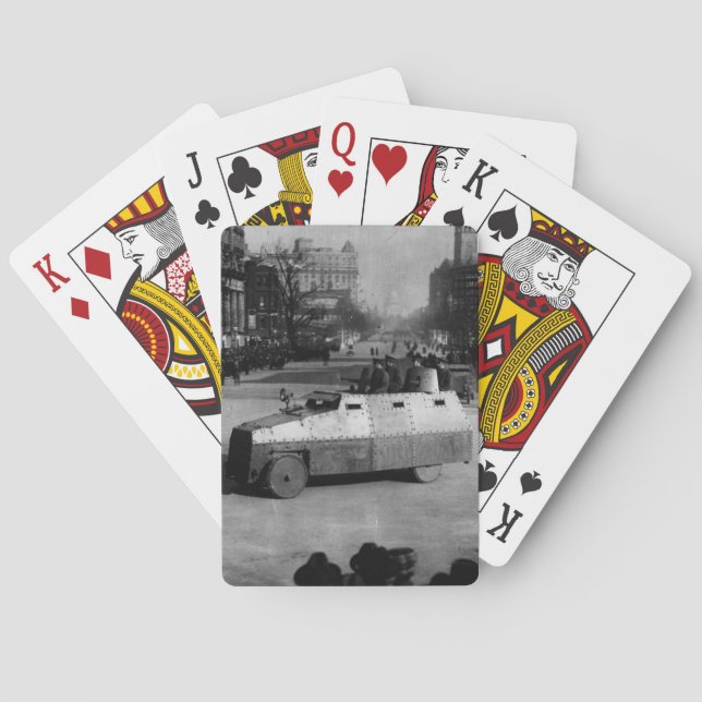 27th March 1917:  The armoured vehicle squadron Poker Cards (Back)