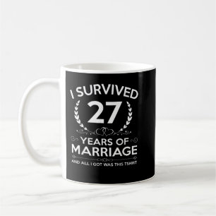 27th Wedding Anniversary Gifts Couples Husband Wif Coffee Mug