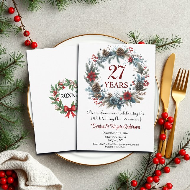 27th Wedding Anniversary Winter Invitation (Creator Uploaded)