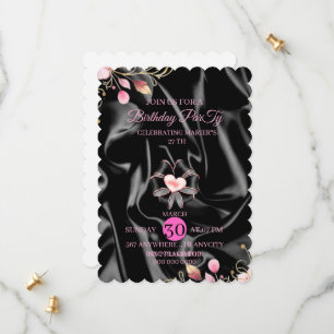27thbirthday invitation sparkling pink27th digital