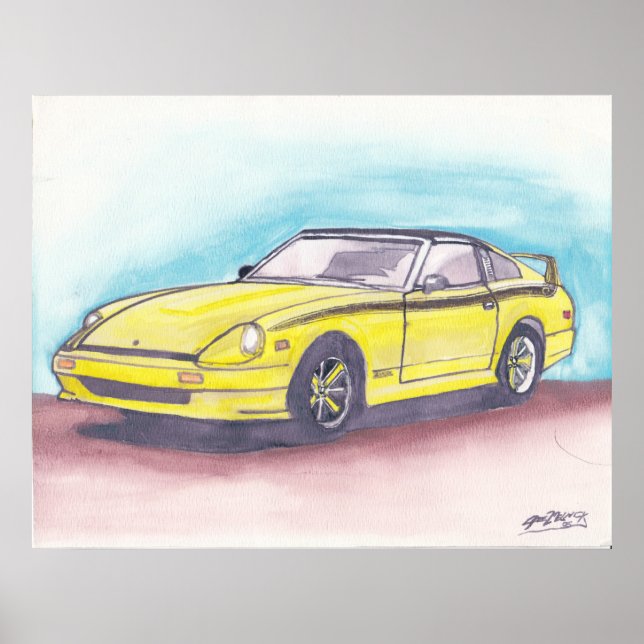 280ZX Watercolor Print (Front)