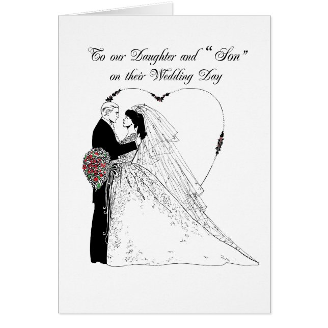 2852 Daughter and "Son" Wedding Blessings Cards (Front)