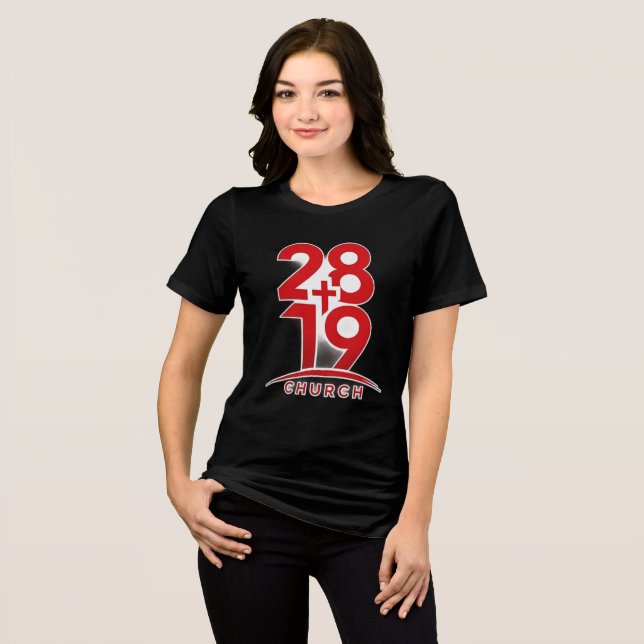 28:19 Church – Christian Faith  Tri-Blend Shirt (Front Full)