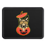 28 German Shepherd In Scary Pumpkin Shirt Funny Cu Hitch Cover
