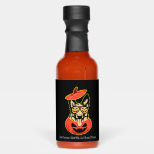 28 German Shepherd In Scary Pumpkin Shirt Funny Cu Hot Sauces