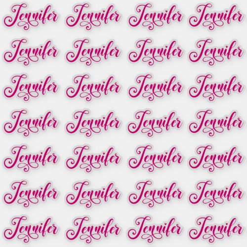 28 Hot Pink Decorative Jennifer Sticker