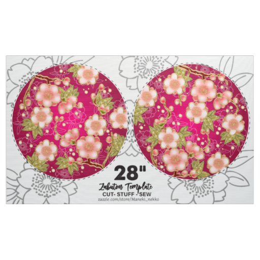 28" Japanese DIY cut and sew cushion pattern Fabric