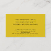 28 Modern Professional Business Card golden yellow (Back)