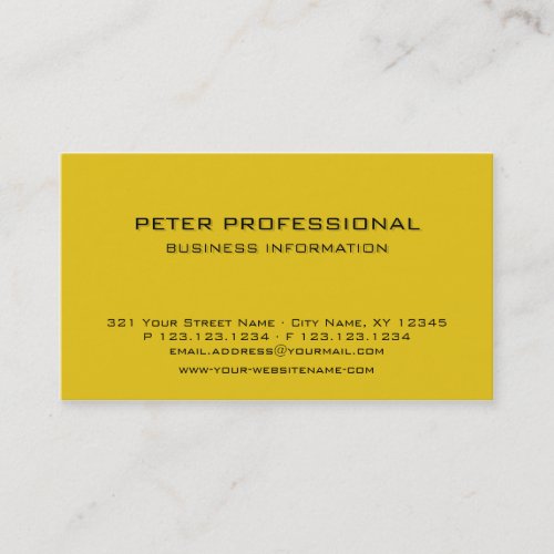 28 Modern Professional Business Card golden yellow